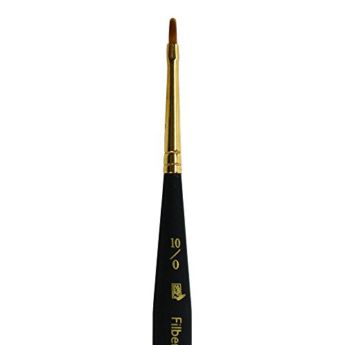 Princeton Mini-Detailer Filbert Brush, Synthetic, Short Handle, Size 10/0 inch, 1 Count - color: Black, size: 10/0