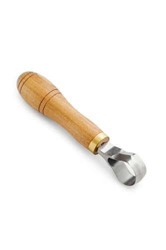Carving Scorp Knife | Round Carving Tool for Spoons, Bowls, and Cups | Spoon Bowl Carving Tools | for Beginners | Oak Wood Handle with Carbon Steel Blade (1'in full scorp) - style: 1'inch full scorp