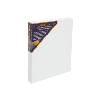 Centurion Deluxe Pre-Primed Linen Canvases, 1.5" Deep - 11"x14", 3 Pack | Professional Acrylic Primed Pre-Stretched Canvases, 11oz Linen - Kiln-Dried Stretchers, Back Stapled, Museum Archival Quality - size: 11"x14"