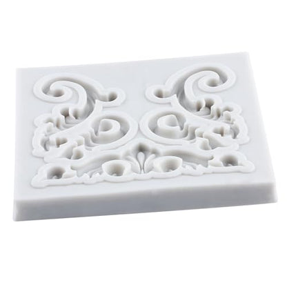 Baroque Emboss Border Polymer Clay Mold Relief Lace Silicone Molds | 3D Filigree Sculpted Mold DIY Craft Epoxy Resin Casting Polymer Clay Tools Crafts Air Dry Jewelry Making - color: Style C