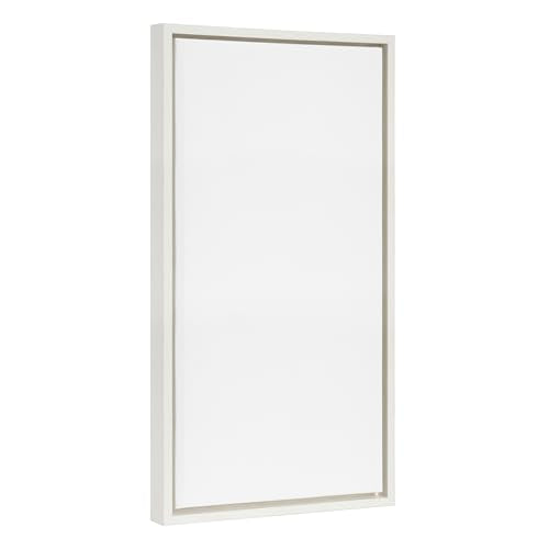 Kate and Laurel Sylvie Blank Framed Canvas Wall Art; 14x26.5 White; Modern Empty Canvas for Paint-Your-Own Art; Ready to Paint Premium Canvas Already Framed - color: Sylvie White