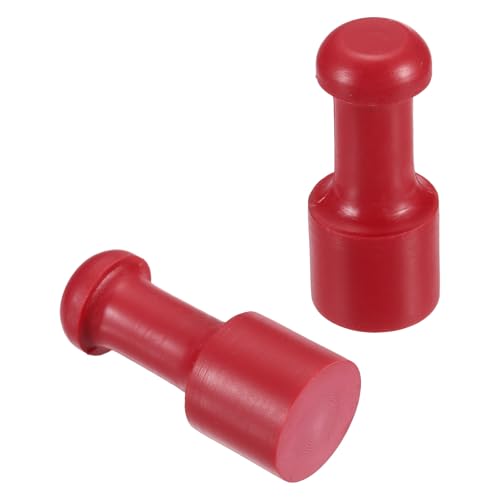 PATIKIL 20mm Stamp Rubber Round Handle, 2 Pcs Stamp Mounts Drawer Pulls for Carving Making DIY Crafting Scrapbooking, Red - size: 20x48mm