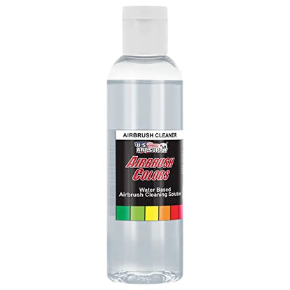 U.S. Art Supply Airbrush Cleaner, 4oz Bottle - Cleaning Solution | Water-Based Mediums, Acrylic Paint, Makeup - Air Brush Cleaner for Clogged Airbrushes, Paint Brushes, Artist Tools
