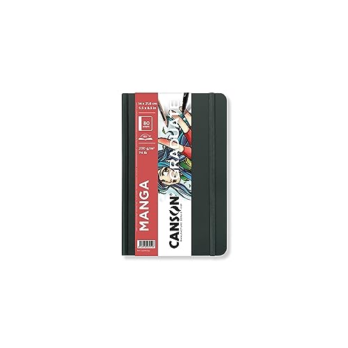 Canson Graduate Manga Paper, Hard Cover Art Journal, 5.5x8.5 inches, 40 Sheets — Artist Paper for Illustration, Character Studies, Comics - size: 5.5x8.5