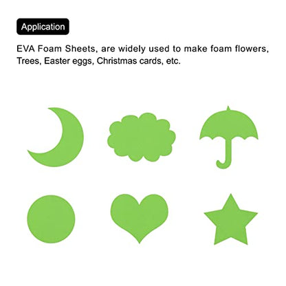 MECCANIXITY EVA Foam Sheets Green 19.7 Inch x 17.7 Inch 0.8mm Thick Crafts Foam Sheets for Costumes, Arts and Crafts Projects Pack of 5 - color: Green, size: 19.7 x 17.7 x 0.03 in