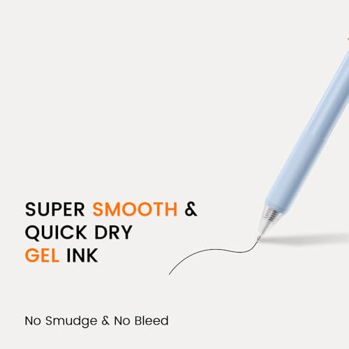 BIYUNRO Gel Pens - Black Ink 4pcs 0.5 mm Fine Point Smooth Writing Pen, Office School Journaling Supplies (Morandi) - color: Morandi