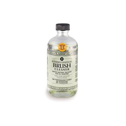 Jerry's Artarama Exclusive Set of 6 Bob Ross Oil Painting Set with Easel, 16oz Lavender Brush Cleaner, Acrylic Palette, Brushes, Canvases, and Cleaning Bucket and Screen - color: Citrus Brush Cleaner, size: 16oz Brush Cleaner