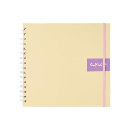 CuppaClip Watercolor Paper 9"x8.5" 300GSM 140LB Spiral Bound Cotton Water Color Pad Cold Press Inner Pocket Art Supplies (Yellow) - color: Yellow