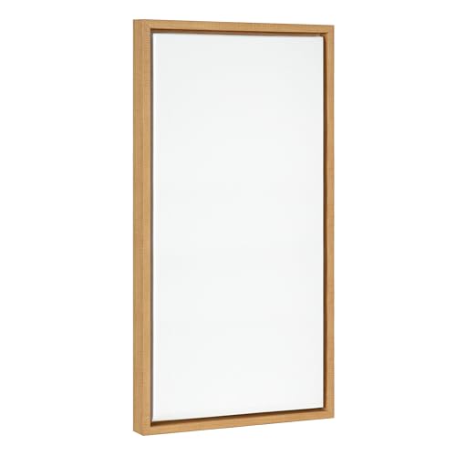 Kate and Laurel Sylvie Blank Framed Canvas Wall Art; 14x26.5 Natural; Modern Empty Canvas for Paint-Your-Own Art; Ready to Paint Premium Canvas Already Framed - color: Natural