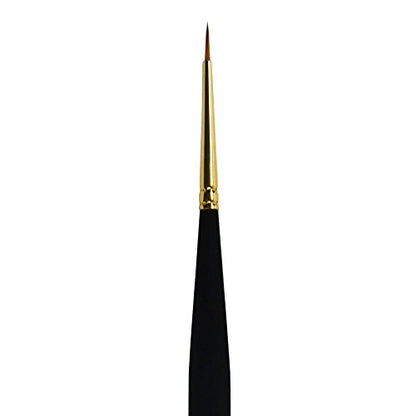 Princeton Mini-Detailer Round Brush, Synthetic, Short Handle, Size 3/0 inch, 1 Count - color: Black, size: 3/0