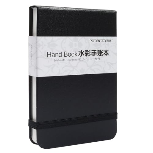 Premium Hardcover Sketchbook with 300 GSM Cold Press Texture, 24 Sheets Heavyweight Blank Drawing Journal for Watercolor, Gouache, Acrylics, Mixed Media Painting