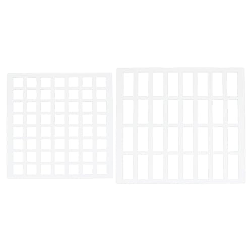 BENECREAT 2Pcs Acrylic Drawing Painting Stencils, Geometric Drafting Rectangle & Square Template, Swatching Paint Template for Fabric Walls Crafts Arts Paper Home Decoration, 2.5mm Thick - size: 8.27x7.48 Inch & 6.3x6.3 Inch