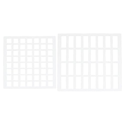 BENECREAT 2Pcs Acrylic Drawing Painting Stencils, Geometric Drafting Rectangle & Square Template, Swatching Paint Template for Fabric Walls Crafts Arts Paper Home Decoration, 2.5mm Thick - size: 8.27x7.48 Inch & 6.3x6.3 Inch