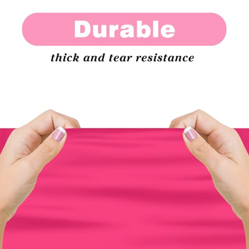 Kopokita 2 Pack Hot Pink Plastic Tablecloths Disposable 54 x 108 Inch | Rectangle Table Cloths, Party Table Covers for Birthday, Wedding, Valentines, Mothers Day - color: Hot Pink, size: Rectangle (2 Pack)