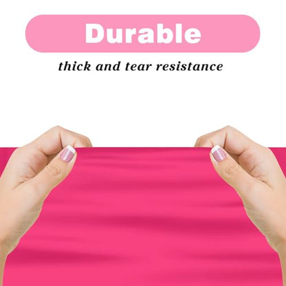 Kopokita 2 Pack Hot Pink Plastic Tablecloths Disposable 54 x 108 Inch | Rectangle Table Cloths, Party Table Covers for Birthday, Wedding, Valentines, Mothers Day - color: Hot Pink, size: Rectangle (2 Pack)