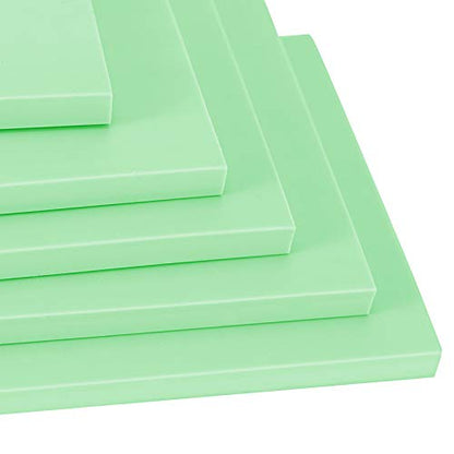 ZOENHOU 20 PCS 4 x 6 Inch Rubber Stamp Carving Blocks, Linoleum Blocks for Printmaking, Stamp Making, Green - color: Green