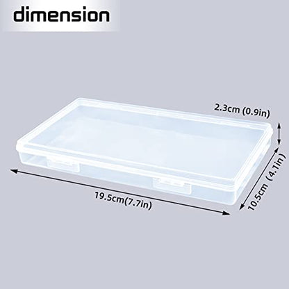 DUOFIRE Small Plastic Box Organizer Box Storage Containers Rectangle 2 Pack - size: Rectangle | 2 Pack