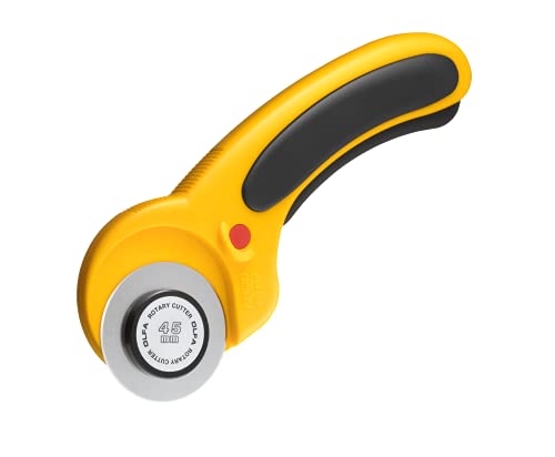 OLFA 45mm Ergonomic Squeeze-Handle Rotary Cutter (RTY-2/DX) - Auto-Retract