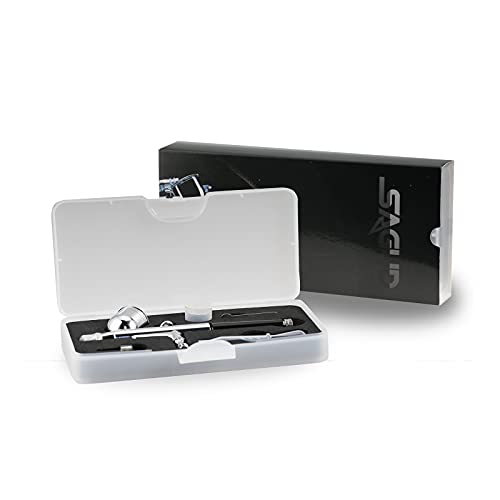 Airbrush Kit Dual-Action Gravity Feed Air Brush Gun with 0.3mm and 1/3 oz. for Hobby, Models, Art, Tattoo, Nail Art, Cake - size: 0.3mm