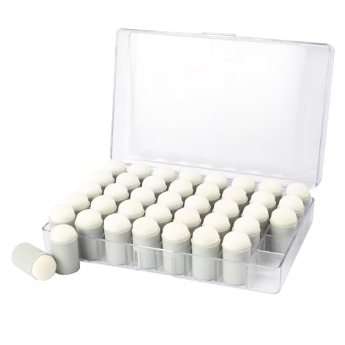 40 Pieces Sponge Daubers with Storage Case - Great for Applying Ink, Chalk, Paint, and More to Your Projects - Applicator for Stenciling, Sponging, and Detailed Effects - color: Gray