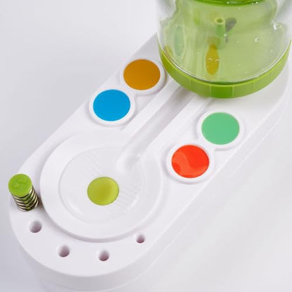 Upgraded Paint Brush Cleaner Brush Rinser Water Circulation(Pre Assembled), Watercolor/Oil and Water-Based Paint Brush Cleaner Tool, Gift for Adults Artist Beginners - color: Green