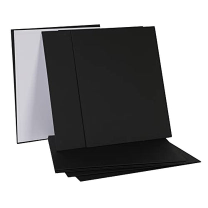 Black Canvas 9x12 Inch 12-Pack, 100% Cotton Primed Canvas Panels for Painting, Acid-Free & Durable Surface for Acrylic, Oil, Gouache – Ideal for Professionals, Students & Kids