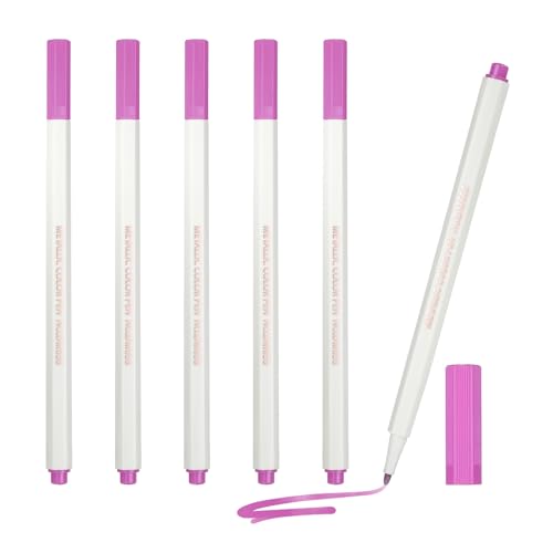 PATIKIL Metallic Marker Pens, 6Pcs Permanent Markers Medium Tip Quick Dry Paint Pen on Plastic Wood Stone Glass Canvas DIY Crafts Art Supplies for Drawing Writing Marking, Rose Red - color: Rose Red