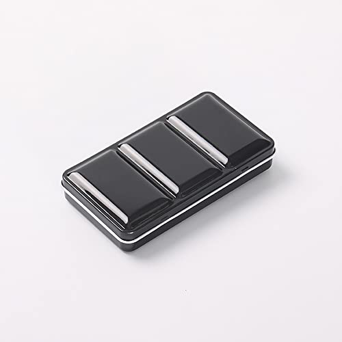 Jinberry Metal Watercolor Tin with Fold-Out Mixing Palette, Multi-Functional Empty Watercolor Palette with Pans Paint Tray Palette for Plein Air, Watercolor, Acrylic and Oil Painting - style: S 14 half pans
