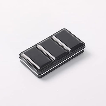 Jinberry Metal Watercolor Tin with Fold-Out Mixing Palette, Multi-Functional Empty Watercolor Palette with Pans Paint Tray Palette for Plein Air, Watercolor, Acrylic and Oil Painting - style: S 14 half pans