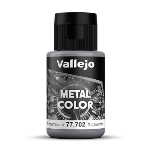 Vallejo - Metal Color | Duraluminium 32 ml (1.08 fl.oz.) | Faithfully Reproduce Different Metallic Finishes - style: Duraluminium 32 ml (1.08 fl.oz.)