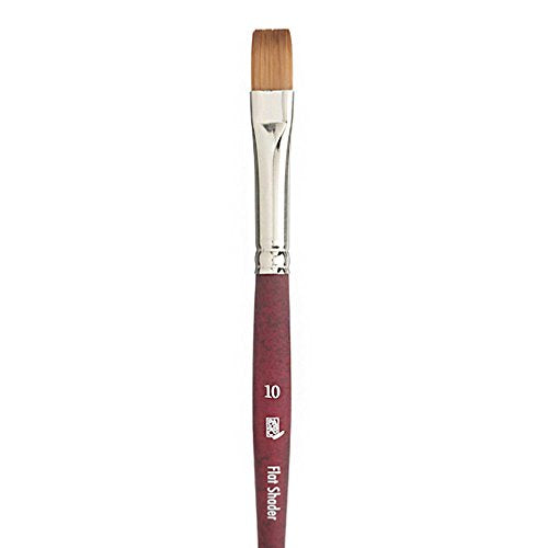 Princeton Velvetouch, Series 3950, Paint Brush for Acrylic, Oil and Watercolor, Flat Shader, 10 - size: Size 10
