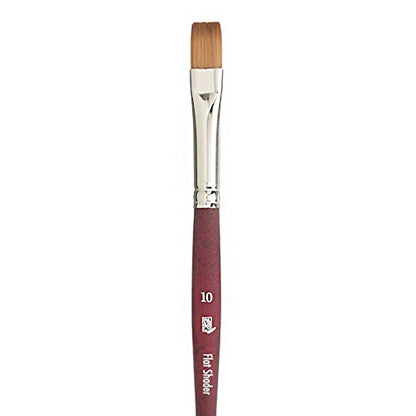 Princeton Velvetouch, Series 3950, Paint Brush for Acrylic, Oil and Watercolor, Flat Shader, 10 - size: Size 10