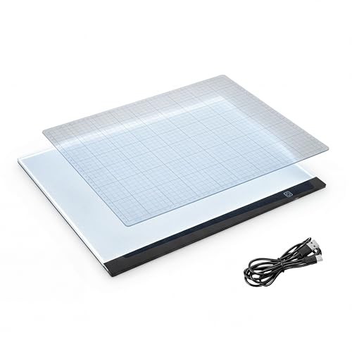 Yinder A3 LED Tracing Light Pad with Translucent Self-Healing Cutting Mat – Adjustable Brightness Light Board for Drawing, Sewing, Quilting & Diamond Painting (13" x 19")