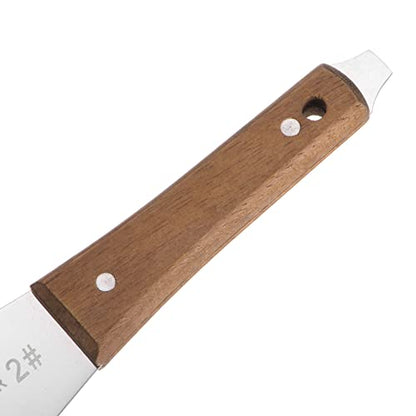HARFINGTON 2pcs Painting Knives 60mm Width Shovel Mixing Palette Scraper with Wood Handle for Oil Paint Craft Spreading(2#) - size: 60mm
