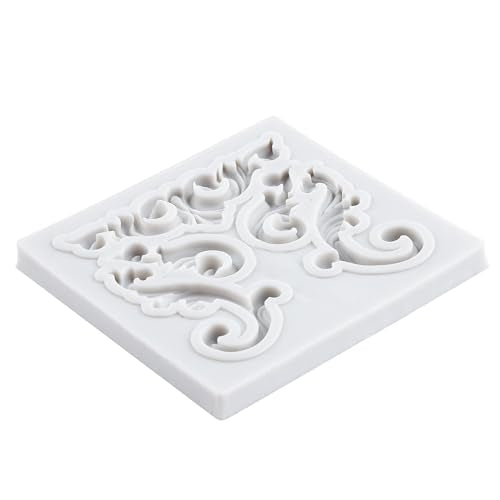 Baroque Emboss Border Polymer Clay Mold Relief Lace Silicone Molds | 3D Filigree Sculpted Mold DIY Craft Epoxy Resin Casting Polymer Clay Tools Crafts Air Dry Jewelry Making - color: Style C