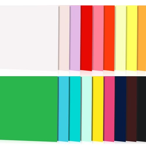 18 Pcs 12 x 12 Inches Double-Sided Colored Plywood Sheets 1/8 Thin Craft Wood for Laser Cutting Engraving DIY Crafts Architectural Models Making (Multicolor) - color: Multicolor