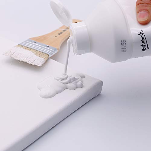 Mont Marte Premium White Texture Gesso 16.9oz (500ml), Suitable for Acrylic Paint, Oil Paint, Color Pencils, Pastels, Graphite and Charcoal - size: 16.9 Fl Oz (Pack of 1)