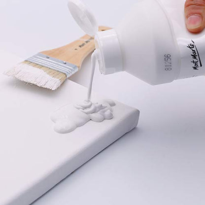 Mont Marte Premium White Texture Gesso 16.9oz (500ml), Suitable for Acrylic Paint, Oil Paint, Color Pencils, Pastels, Graphite and Charcoal - size: 16.9 Fl Oz (Pack of 1)