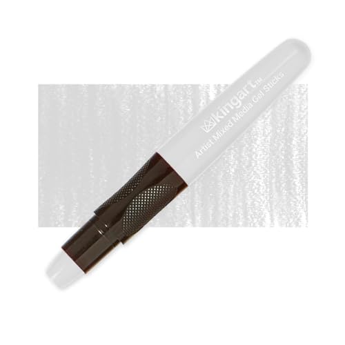 KINGART GS016-1 Mixed Media Gel Stick Crayon, White | 1-Piece Artist Crayon: Brush on water for watercolor effects; odorless and non-toxic - color: White