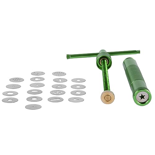 Stainless Steel Clay Extruder Sugar Paste Extruder Cake Fondant Decorating Tool Set Ceramics & Pottery Clay Extruders Mixers & Presses (Green) - color: green