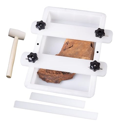 Kalinta Epoxy Mold with Divider Adjustable-11.4x7.5x2in No-Seal Large Resin Mold Integrated Clamping System - Perfect for Beginners & Experienced Artists Alike-Ideal for Creative Resin Art Projects - size: 11.4"x7.5"x2"