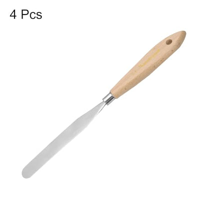 HARFINGTON 4pcs 17# Painting Palette Knife Pointy Stainless Steel