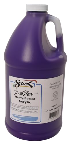 Sax Heavy Body Acrylic Paint for School and Arts and Crafts Use, Violet, 1/2 Gallon