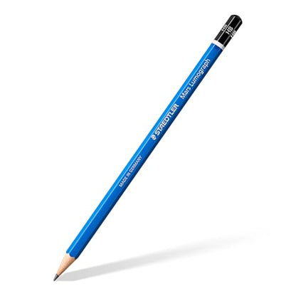 STAEDTLER Mars Lumograph Drawing Pencils: Set of 24 in Metal Case - Presharpened Graphite Art Pencils - Hardness Grades 12B-10H - For Drawing, Shading, Drafting & Illustrating - All Skill Levels - style: Tin of 24