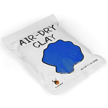 Cutedeer Blue Air Dry Clay, 1.1lb Foam Modeling Clay, Soft Squishy Molding for Kids Adults, Arts & Crafts Project Slime Supplies(1.1lb - 1 Pack, Blue) - color: Blue, size: 1.1lb - 1 PACK