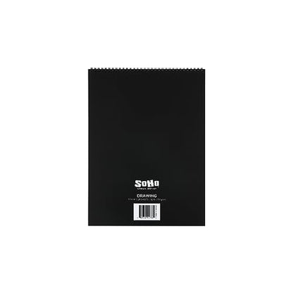 SoHo Urban Artist Softcover Drawing Pad - 11"x14" - 92 lbs/150gsm, Mixed Media, 24 Dual-Sided Sheets, Acid-Free, Wire-Bound, Micro-Perforated, Repeated Erasing & Reworking - size: 11"x14"