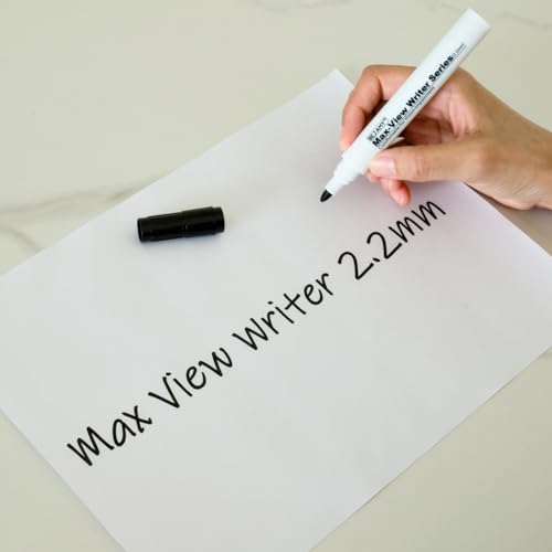 (Bullet Tip-2.2mm,PACK of 3,Black Water-Based ink) Max-View Writer Bold Writing Pen, Low Vision Assistive Writing Tool for Visual Impairment,Odorless,Non-Toxic,No Oil,Alcohol Free