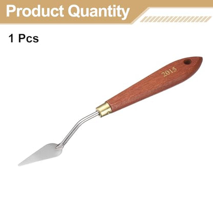 HARFINGTON Palette Knife Painting Tool 1.73" x 0.63" Stainless Steel Teardrop Blade 7.48" Length Spatula Painting Pallet Knives with Hole Beech Wood Handle for Oil Acrylic Canvas, Red/Silver - size: 7.48" x 0.63" x 1.73"