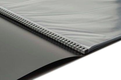 Picturesque Pro Presentation Refill Book 18x24 - Art Portfolio Folder for Artwork, Archival Storage Solution, Strong Spiral Bound Format w/ 20 Crystal Clear Pages and Acid-Free Divider Sheets - size: 18x24 in Refill