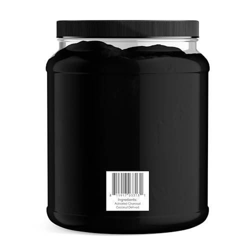 Activated Charcoal Powder Bulk - 1.75 lbs. Jar, Coconut - Food Grade Kosher Non-GMO - Teeth Whitening, Facial Mask and Soap Making. Promotes Natural Detoxification and Helps Digestion - size: 28 Ounce (Pack of 1)